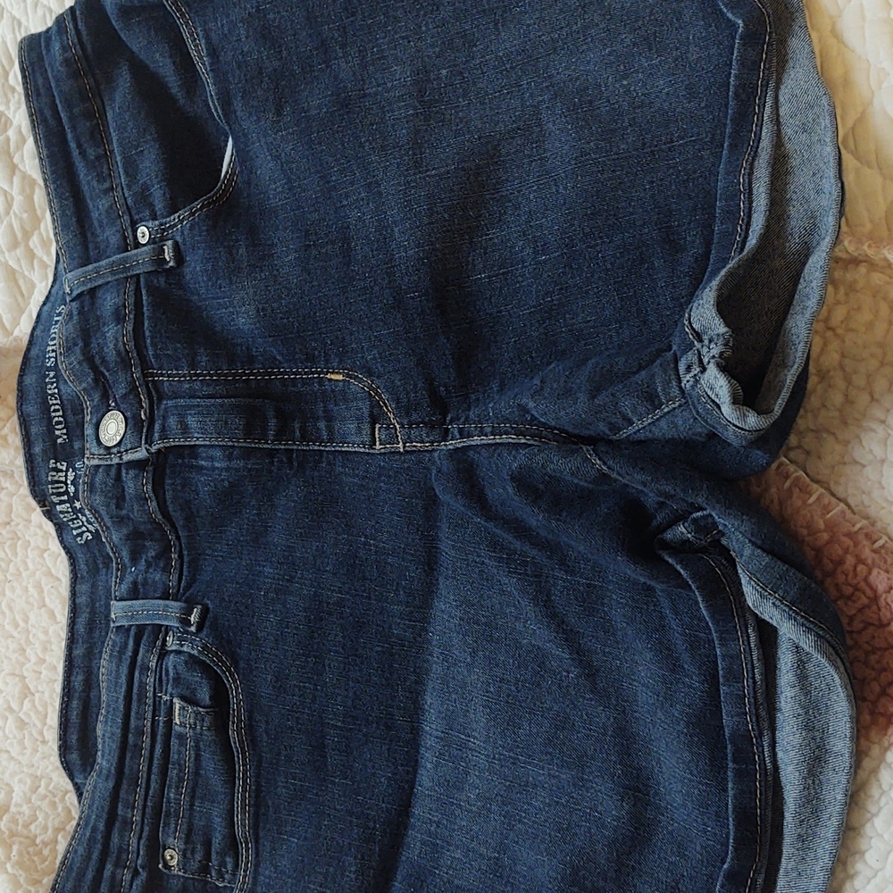 Dark wash shorts